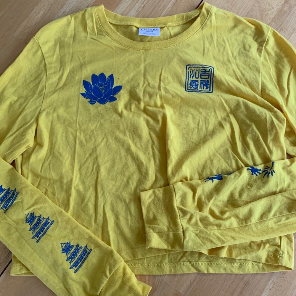 Chinese Style Long Sleeve Crop Top